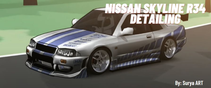 Livery FR Legends Skyline R34 Fast Furious Detailing