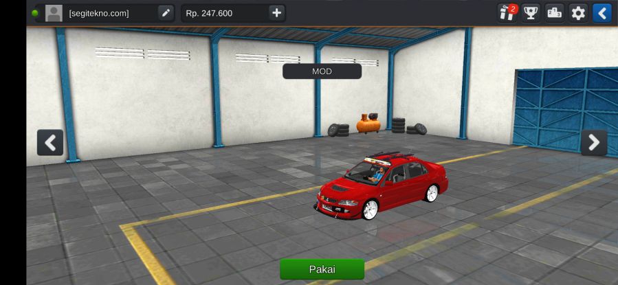 Mod Bussid Lancer Evo VII MR JDM