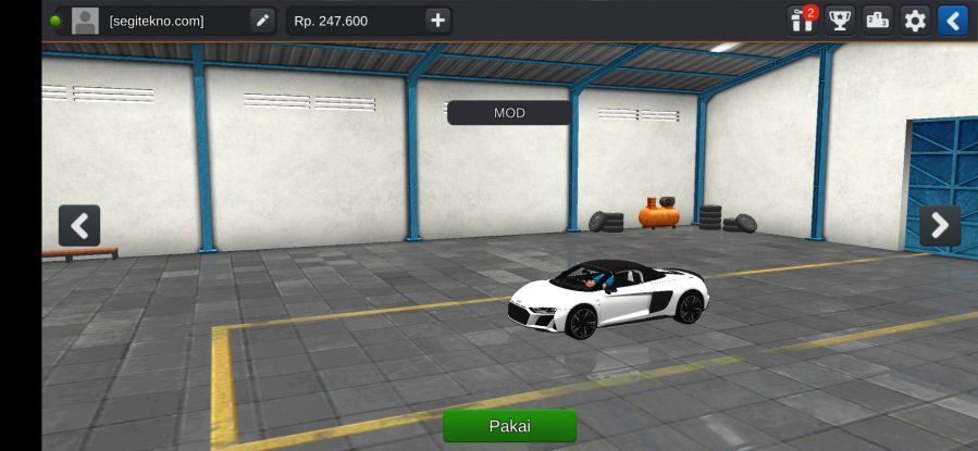 Mod Bussid Audi R8 Spyder 2020