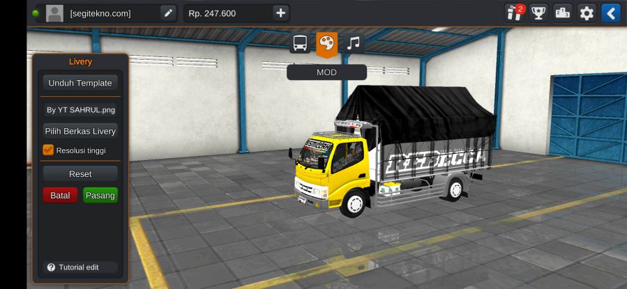Mod Bussid Truck Cabe Balap Toyota Dyna Racing