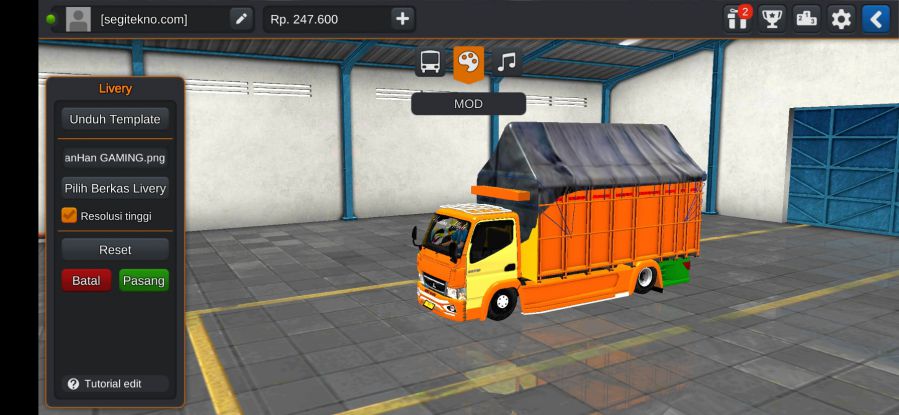 Mod Bussid Truck Cabe Balap Sam Darmon