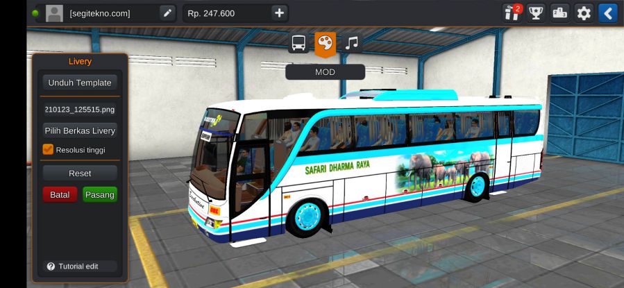 Mod Bussid Restu Safari Dharma Raya Old Setra