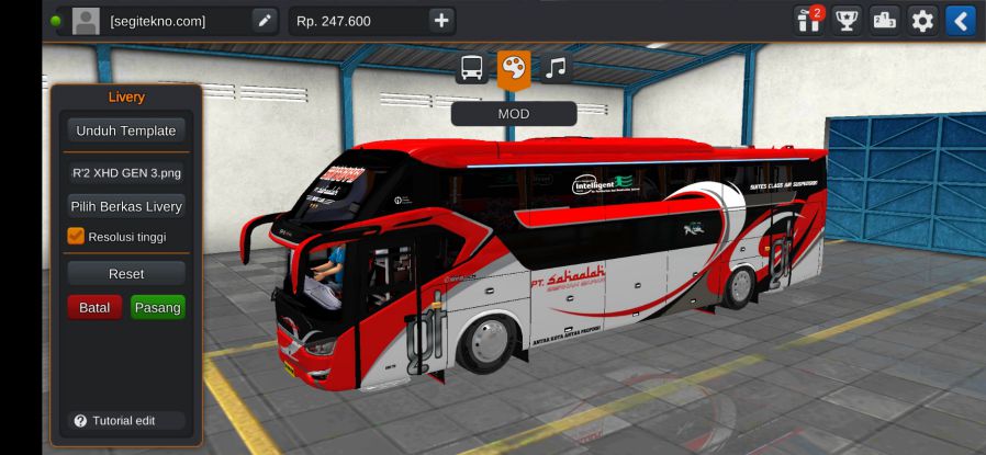 Mod Bussid Sahaalah SR2 XHD S Series Gen 3