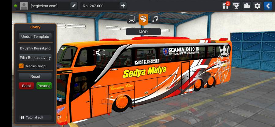Mod Bussid Sedya Mulya JB2 SHD Tronton