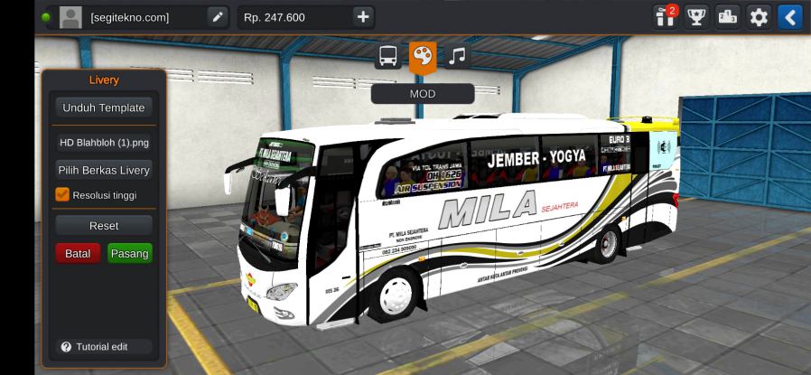 Mod Bussid Mila & Sejahtera JBHD