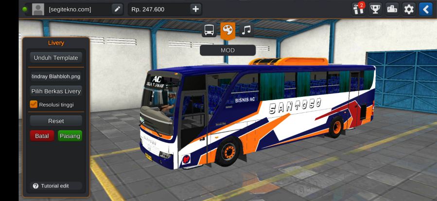 Mod Bussid Santoso Old Setra Rindray