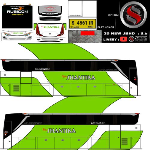 Download Livery Shantika JB3+ HD Setra