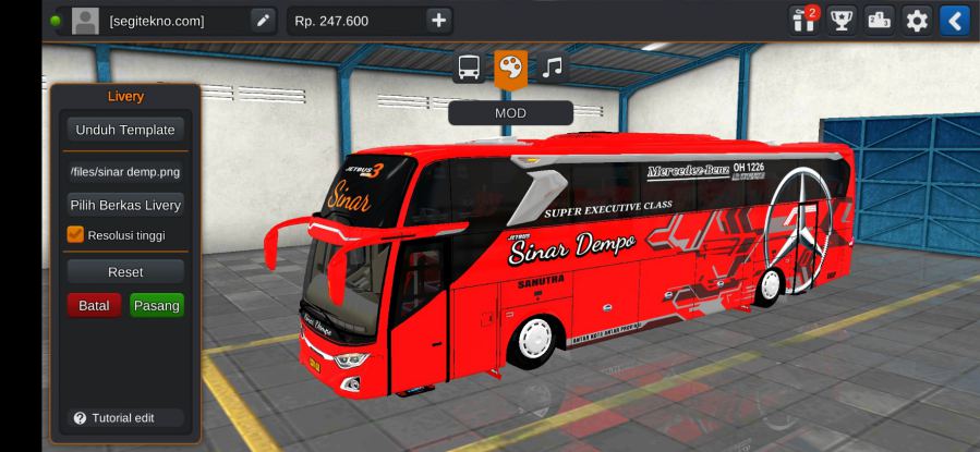 Mod Bussid Sinar Dempo JB3+ Facelift Voyager