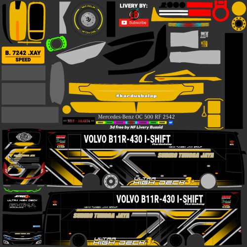 Livery Bussid STJ Ghina & Fathana JB3 UHD