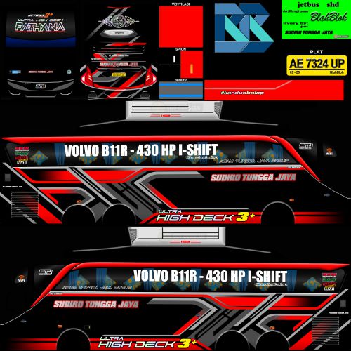 Livery Bussid STJ Ghina & Fathana JB2 SHD Tronton