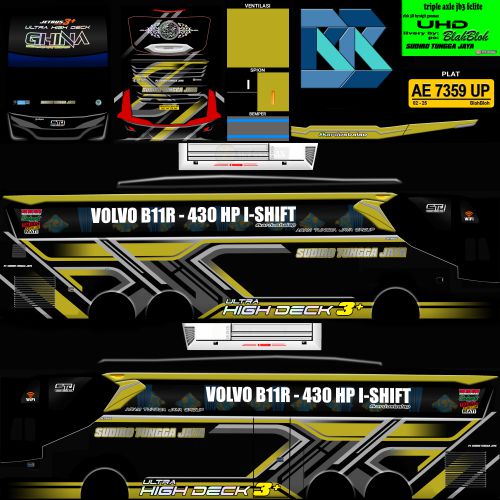 Livery Bussid STJ Ghina & Fathana JB3 SHD Tronton