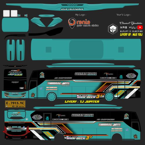 Livery Bussid Tunggal Jaya Jupiter XHD to JB3