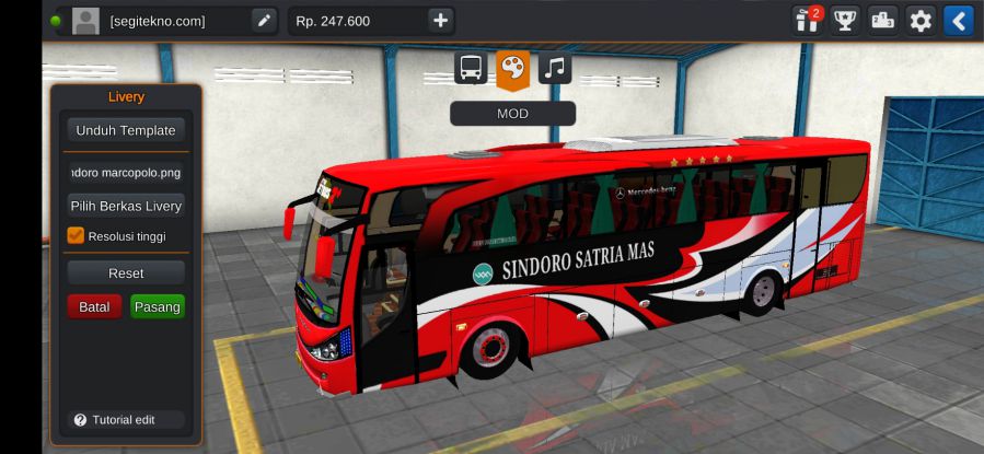 Mod Bussid Sindoro Satriamas Marcopolo