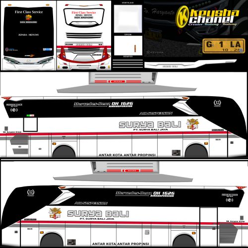 Mod & Livery Bussid Surya Bali JB3 Voyager