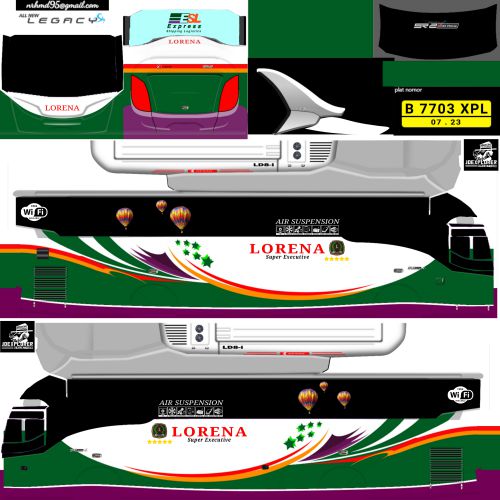 Download Livery Bussid Lorena Arjuna XHD Ori