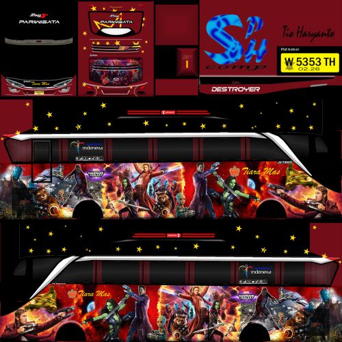 Mod & Livery Bussid Tiara Mas Destroyer SHD