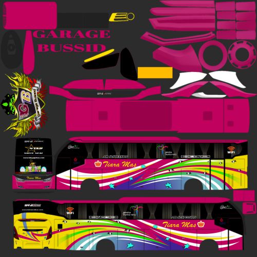 Mod & Livery Bussid Tiara Mas XHD Rombak SR2 XHD