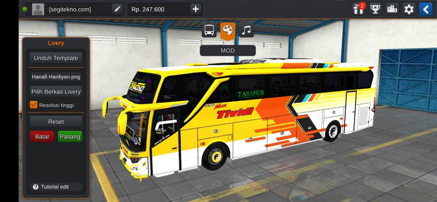 Mod & Livery Bussid Tividi JB3