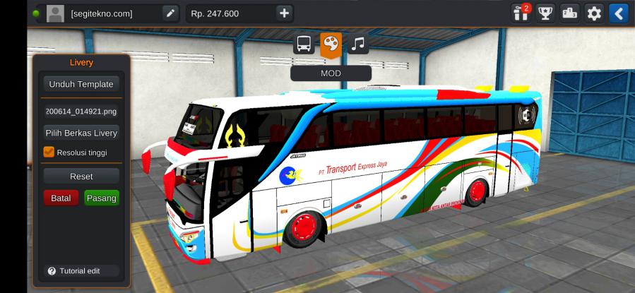 Mod & Livery Bussid Transport Express JB2+ SHD JDM