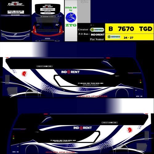 Mod dan Livery Bussid Unicorn Indorent Bimasena SDD