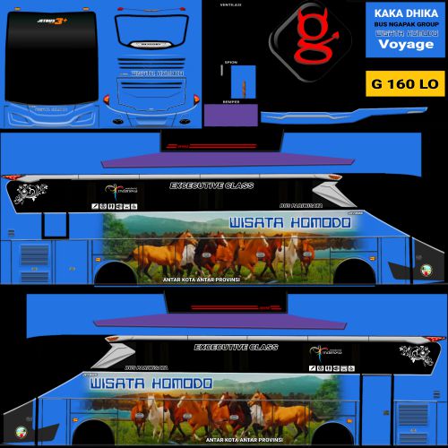 Mod & Livery Bussid Wisata Komodo JB3 SHD Voyager