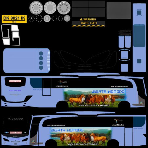Mod & Livery Bussid Wisata Komodo JBHD Mercy