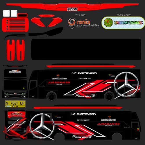 Livery Bussid Juragan 99 XHD Rombak JB3
