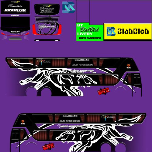 Mod & Livery Bussid Midas Nusantara Bimasena SDD Ori