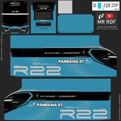 Mod & Livery Bussid Skylander R22 Pandawa 87 