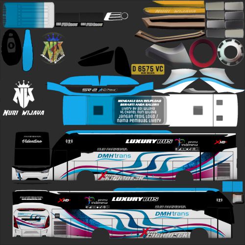 Livery Bussid DMH Trans XHD to SR2