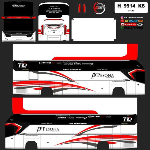 Mod & Livery Bussid Pesona Legacy SR3 Ultimate Srikandi Ori