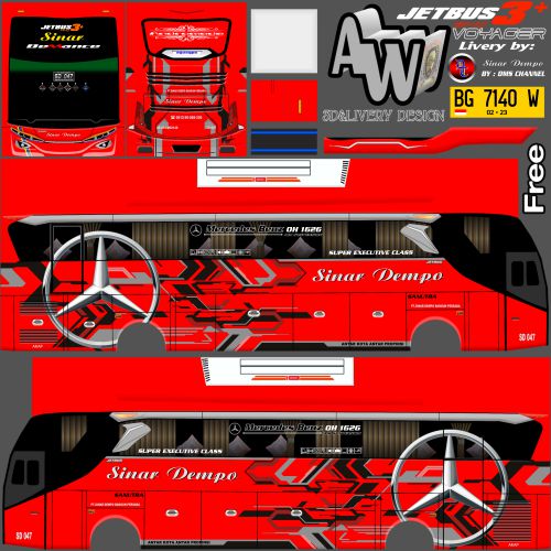 Livery Bussid Sinar Dempo Sadewa SHD Ori Voyager