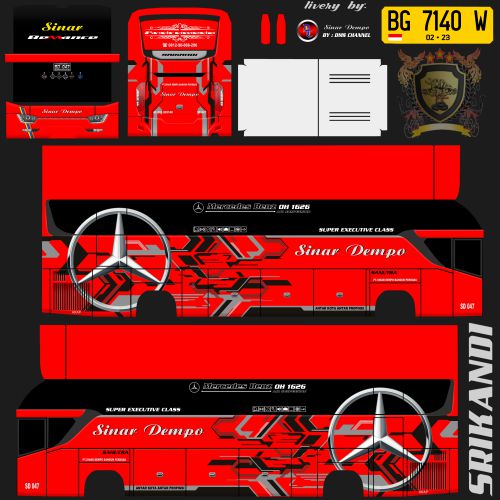 Livery Bussid Sinar Dempo Srikandi SHD Ori