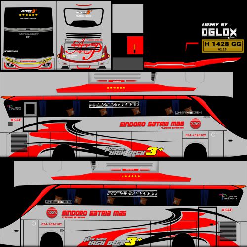 Mod & Livery Bussid Sindoro Satria Mas JB2 SHD