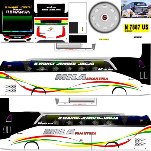 Mod & Livery Bussid Mila & Sejahtera Romansa