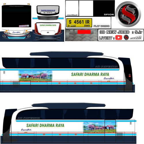 Download Mod & Livery Bussid Safari Dharma Raya HD Ori