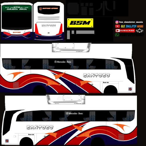 Mod & Livery Bussid Santoso JBHD Ori