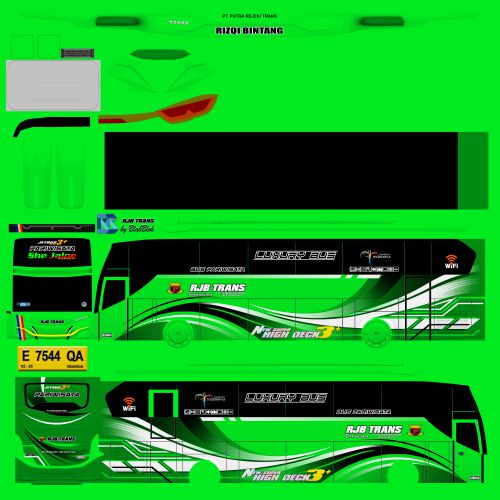 Mod & Livery Bussid RJB Trans XHD She Jaloe