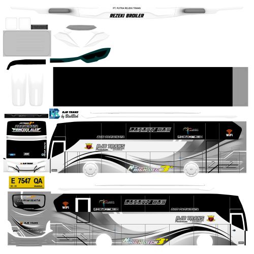 Mod & Livery Bussid RJB Trans XHD Princes Alea