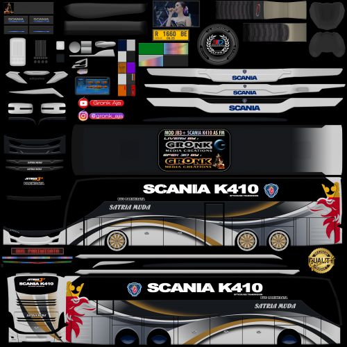 Mod & Livery Bussid Satria Muda JB3+ Sacania K410 iB