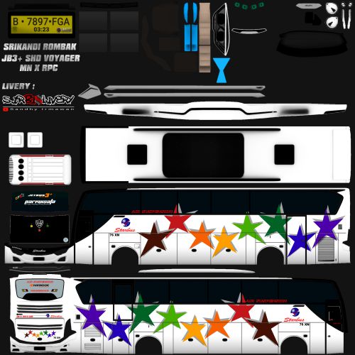 Mod & Livery Bussid Starbus JB3+ Voyager