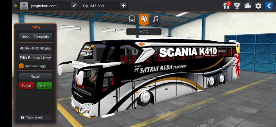 Mod & Livery Bussid Satria Muda JB3+ Voyager Tronton