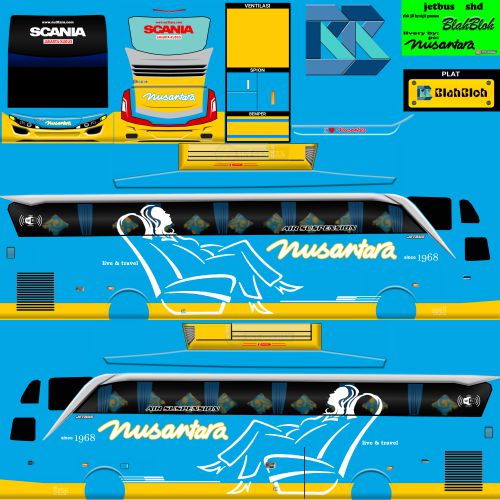 Livery Bussid Nusantara Scania