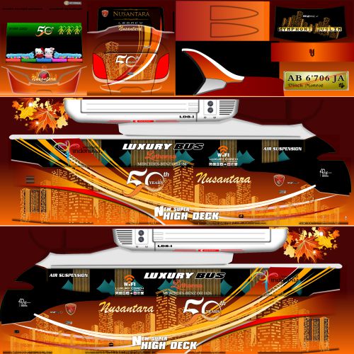 Livery Bussid Nusantara Arjuna XHD Ori