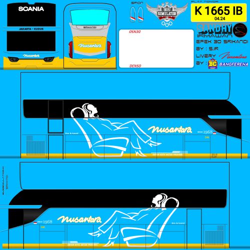 Livery Bussid Nusantara Srikandi SHD Ori