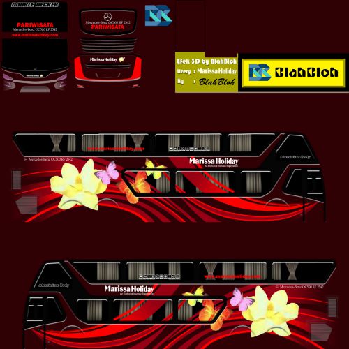 Livery Bussid Marissa Holiday SDD