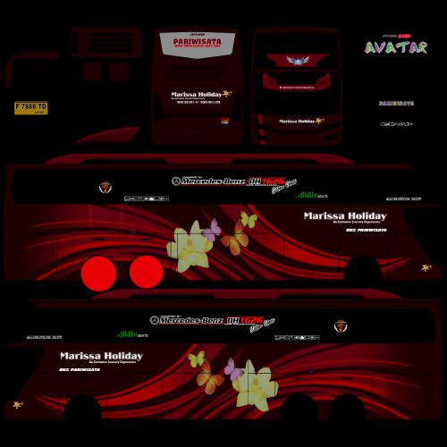 Livery Bussid Marissa Holiday Jetliner