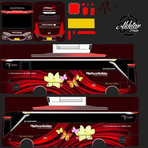 Livery Bussid Marissa Holiday High Decker