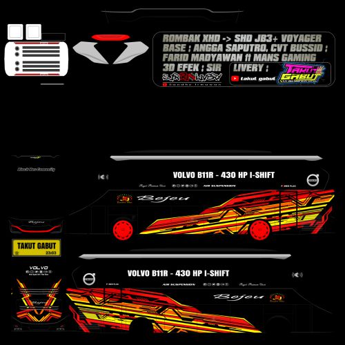 Livery Bussid Bejeu XHD Rombak JB3