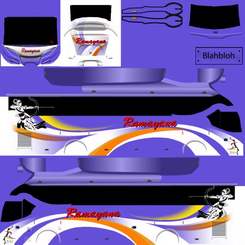 Livery Bussid Ramayana Arjuna XHD Ori